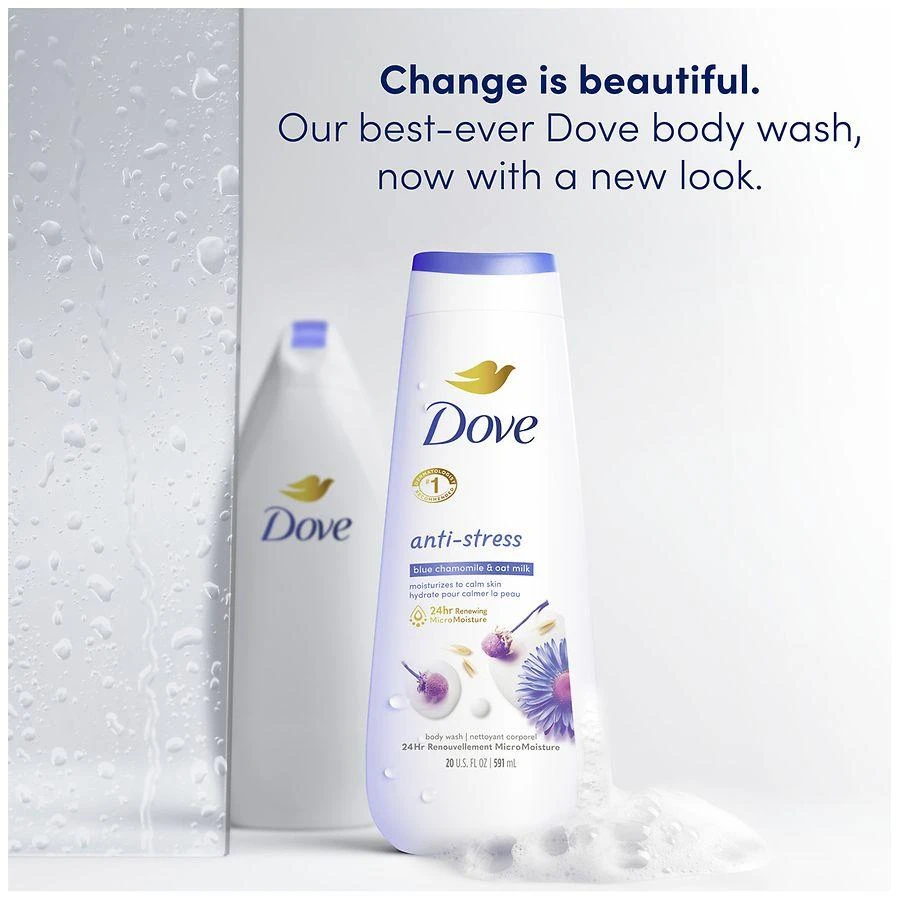 Dove Anti-Stress Body Wash Blue Chamomile & Oat Milk 8