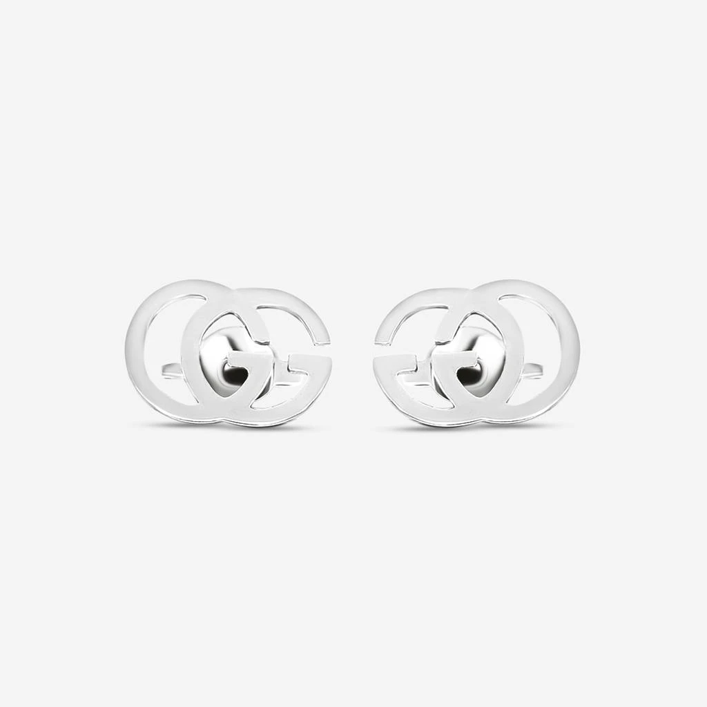Gucci Gucci GG Running 18K White Gold Stud Earrings YBD09407400100U
