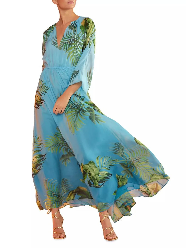 Cynthia Rowley Tropical-Print Chiffon Gown 2