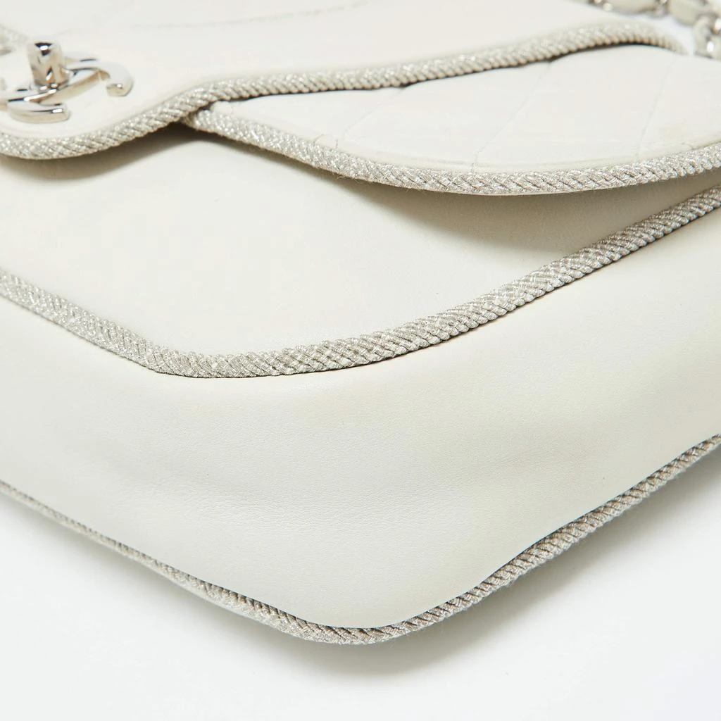 Chanel Chanel White Quilted Leather Elementary Chic Flap Bag 16