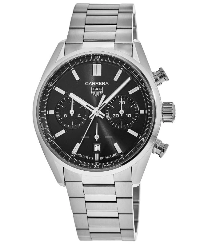 TAG Heuer Tag Heuer Carrera Calibre Heuer 02 42mm Automatic Chronograph Black Dial Steel Men's Watch CBN2010.BA0642-SD 1