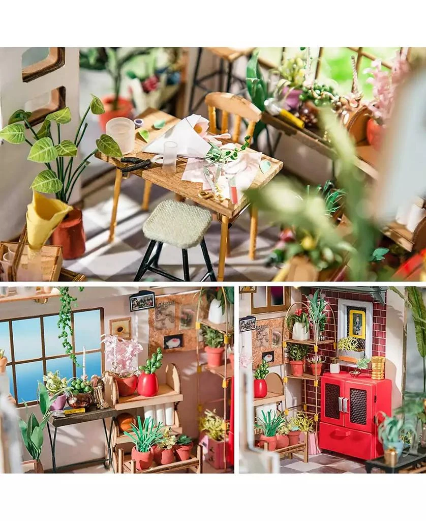 Robotime DIY Miniature Wooden Dollhouse Kit with Furniture Model Building Set 4