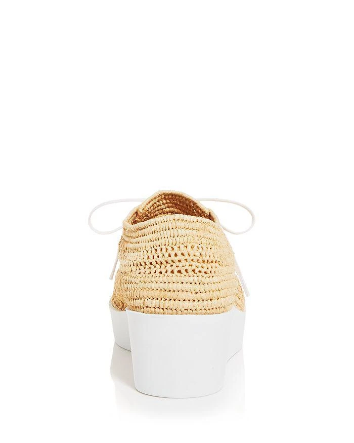 Clergerie Women's Lisa Woven Wedge Platform Oxfords 4