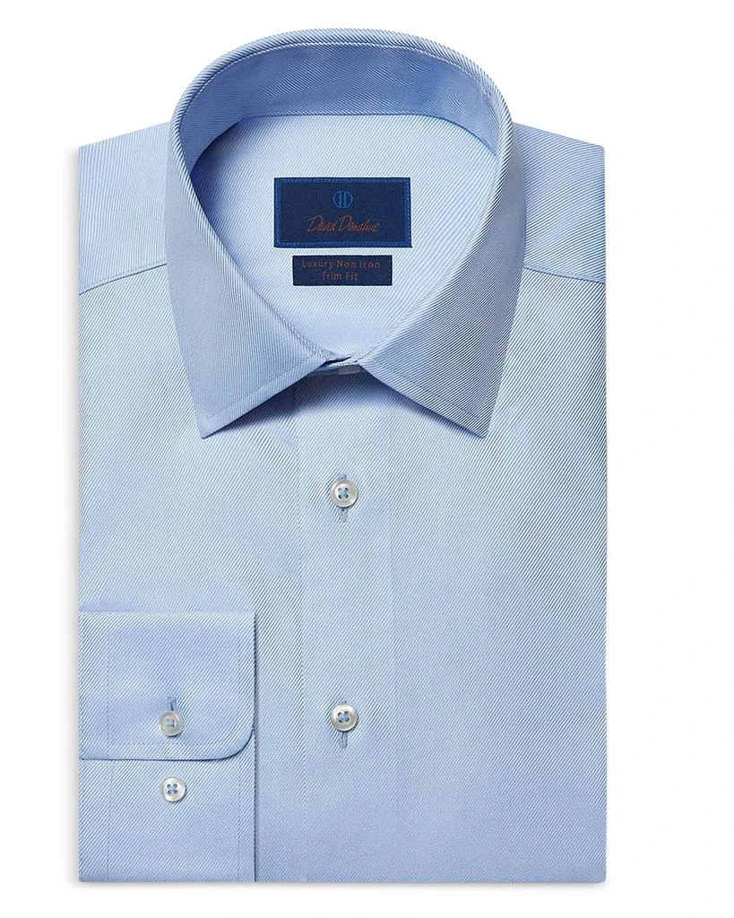 David Donahue Trim Fit Twill Non Iron Dress Shirt 1