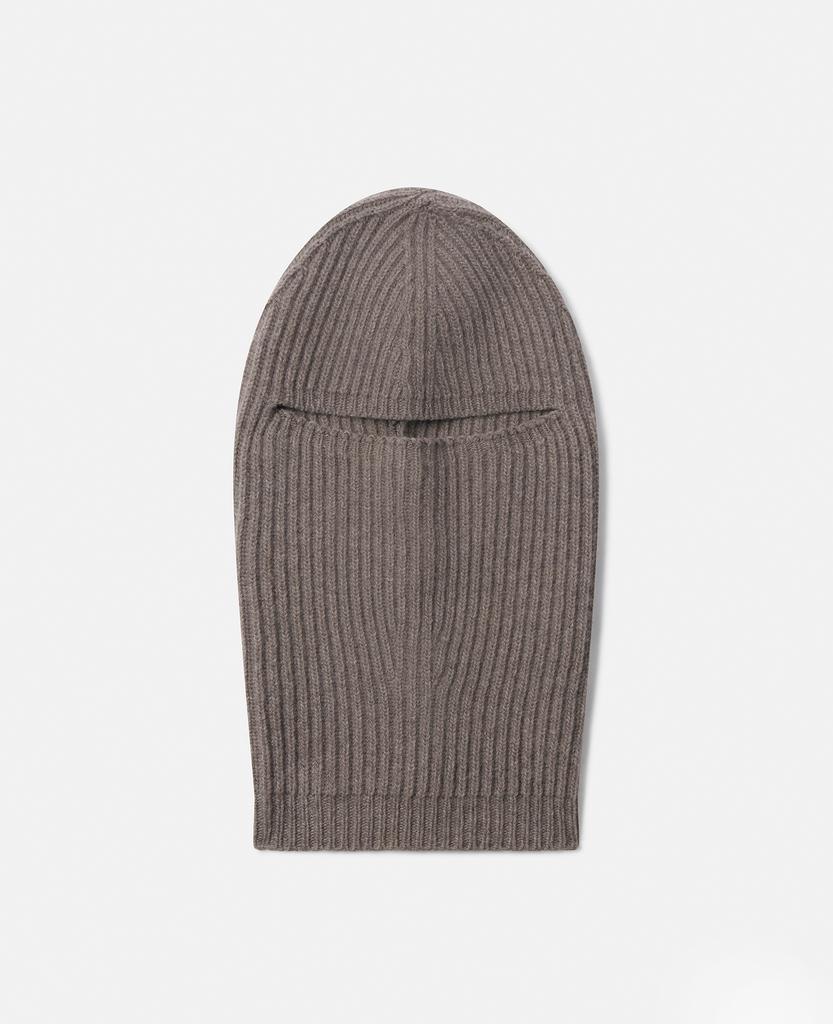 Stella McCartney Stella McCartney - Ribbed Balaclava, Woman, Taupe brown