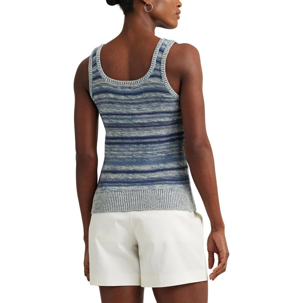 Ralph Lauren Striped Linen-Cotton Sweater Tank Top 2