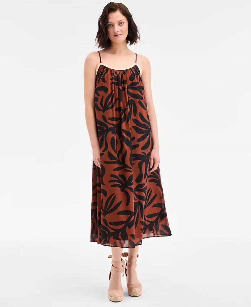 On 34th Women's Crochet Detail Midi Slip Dress, Exclusively at Macy's