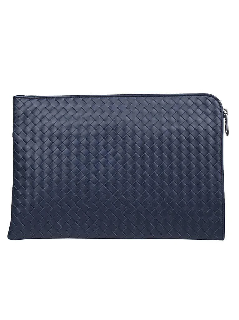 Bottega Veneta Bottega Veneta Mens Navy Intrecciato Document Case 1