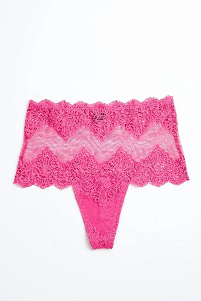 Only Hearts SO FINE LACE HIGH CUT THONG 1