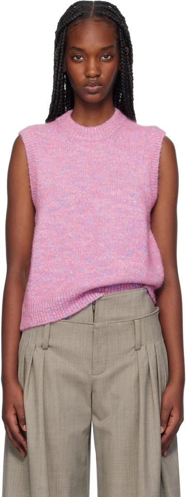 Ganni Pink Knit Vest 1