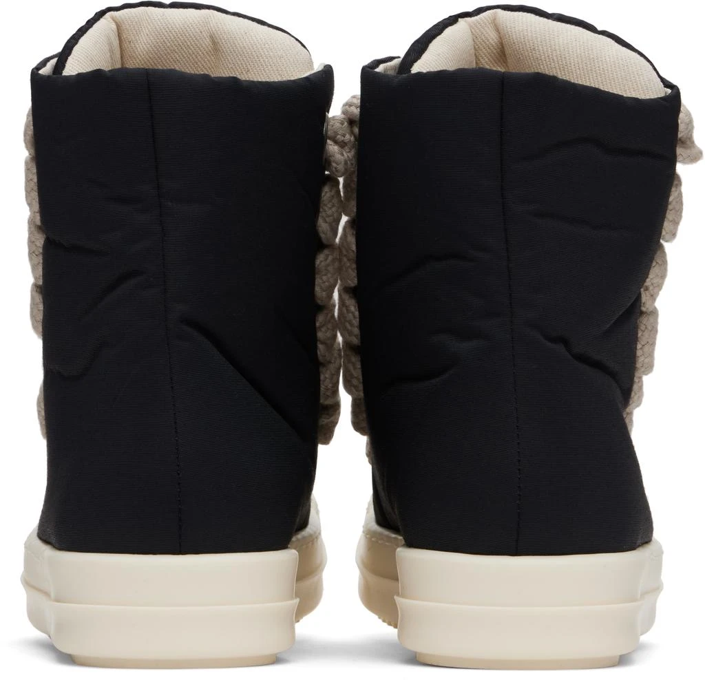 Rick Owens Black & Off-White Hollywood Jumbo Lace Puffer Sneaks Sneakers 2