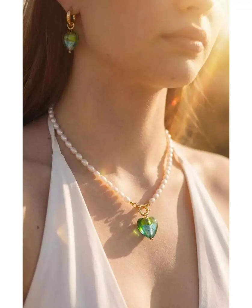 Classicharms Esmee Glaze Heart Pendant Baroque Pearl Necklace 2