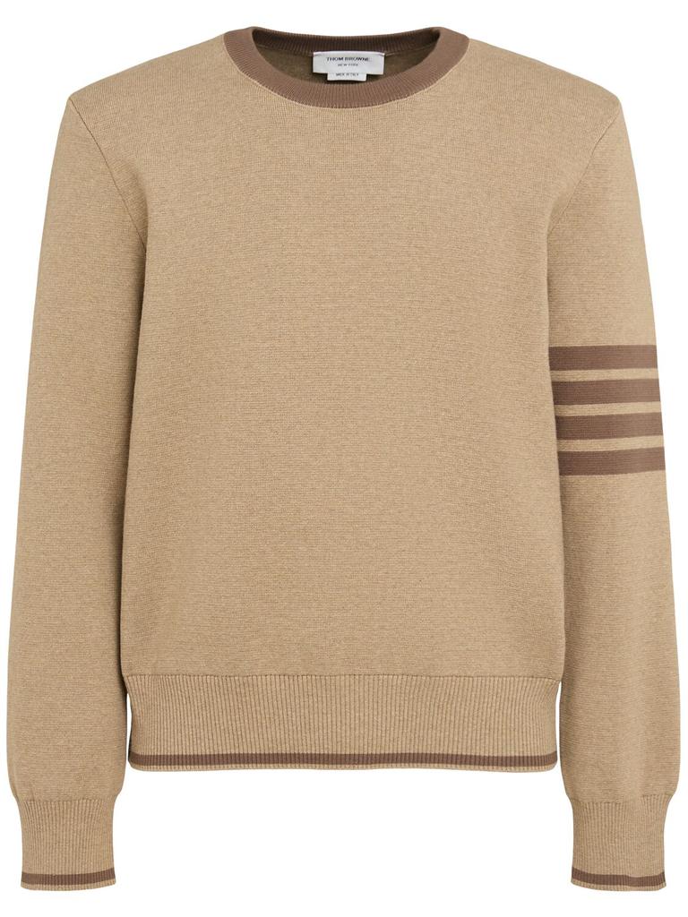Thom Browne Milano Stitch Cotton Crewneck Sweater