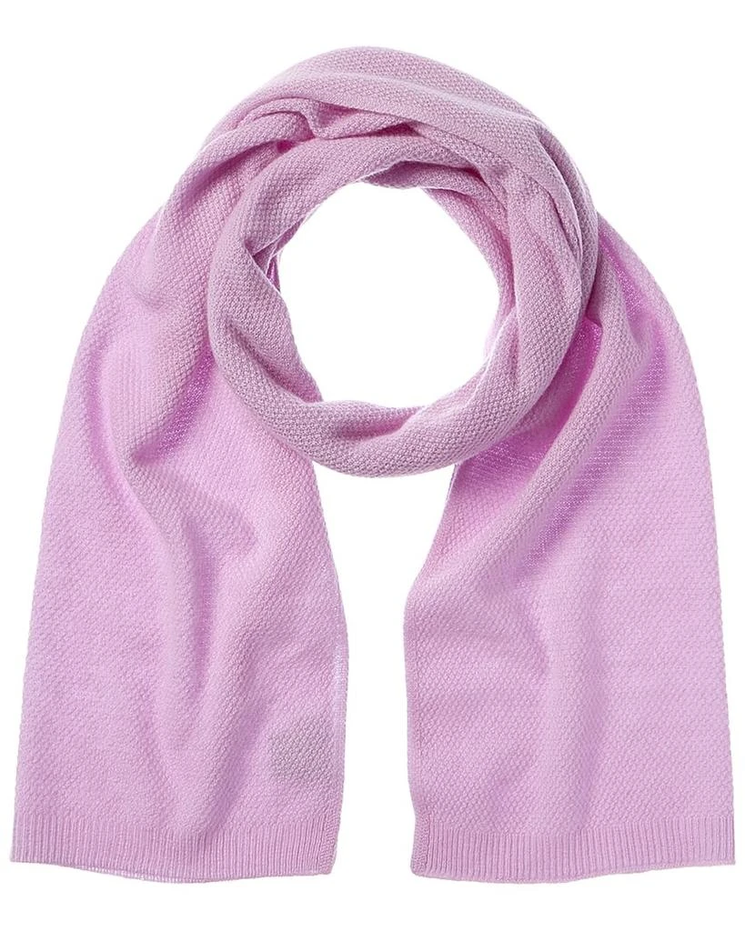 Phenix Lightweight Moss Stitch Cashmere Scarf 1
