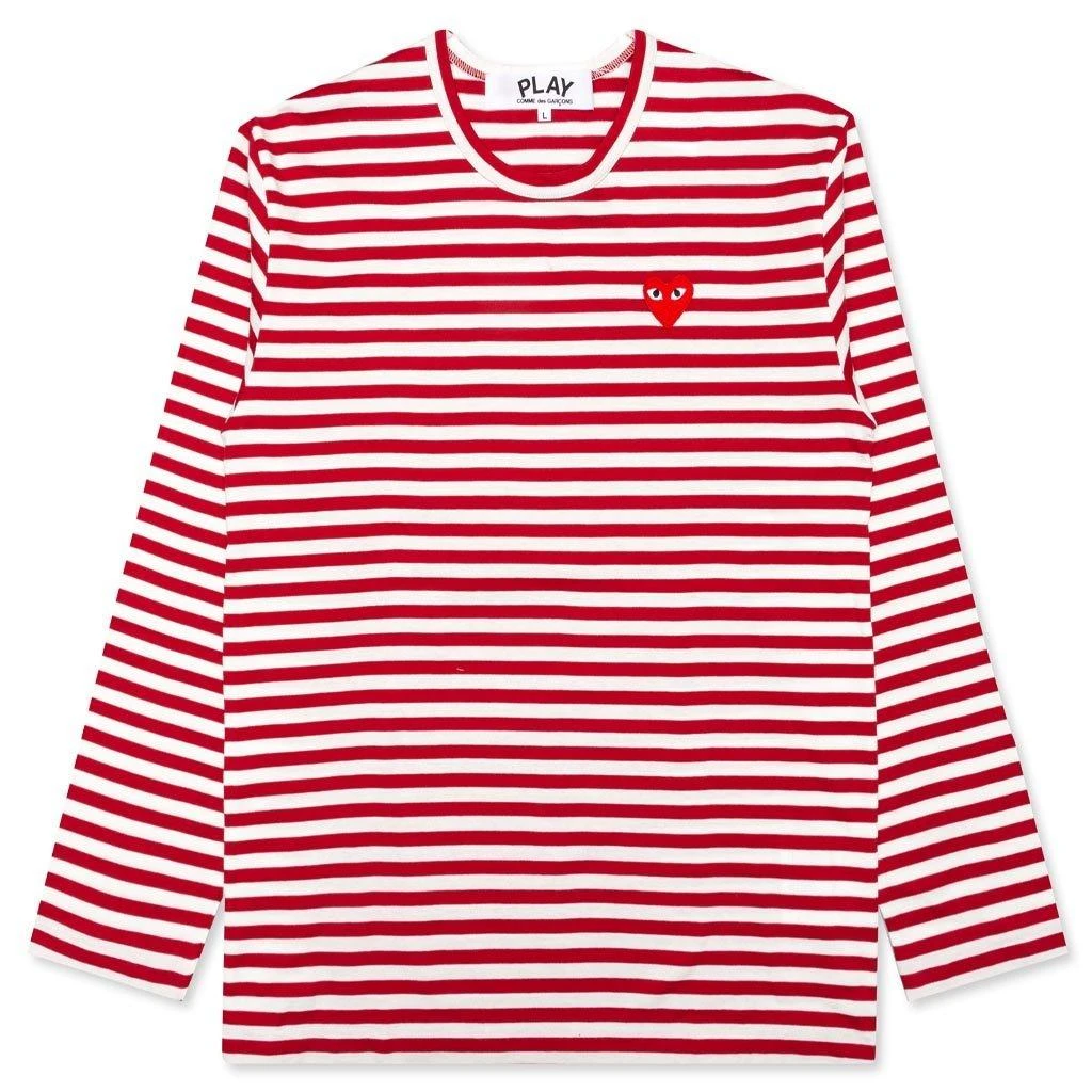 Comme des Garcons Comme des Garçons Play Striped Crewneck T-Shirt 1