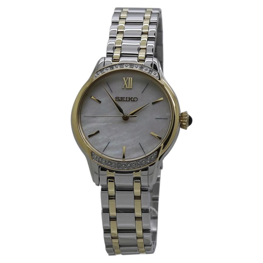 Seiko Quartz Cream Dial Ladies Watch SRZ544P1