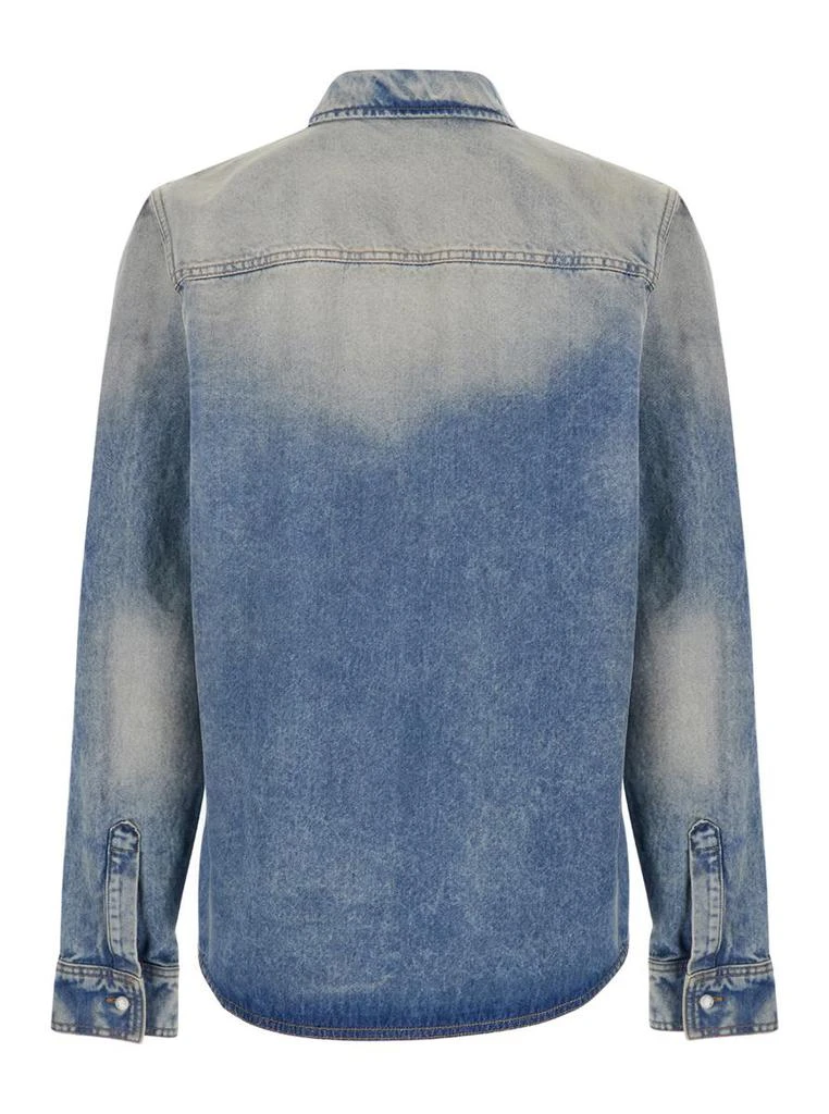 AMIRI Light Blue Shirt With Used Effect In Denim Man 2