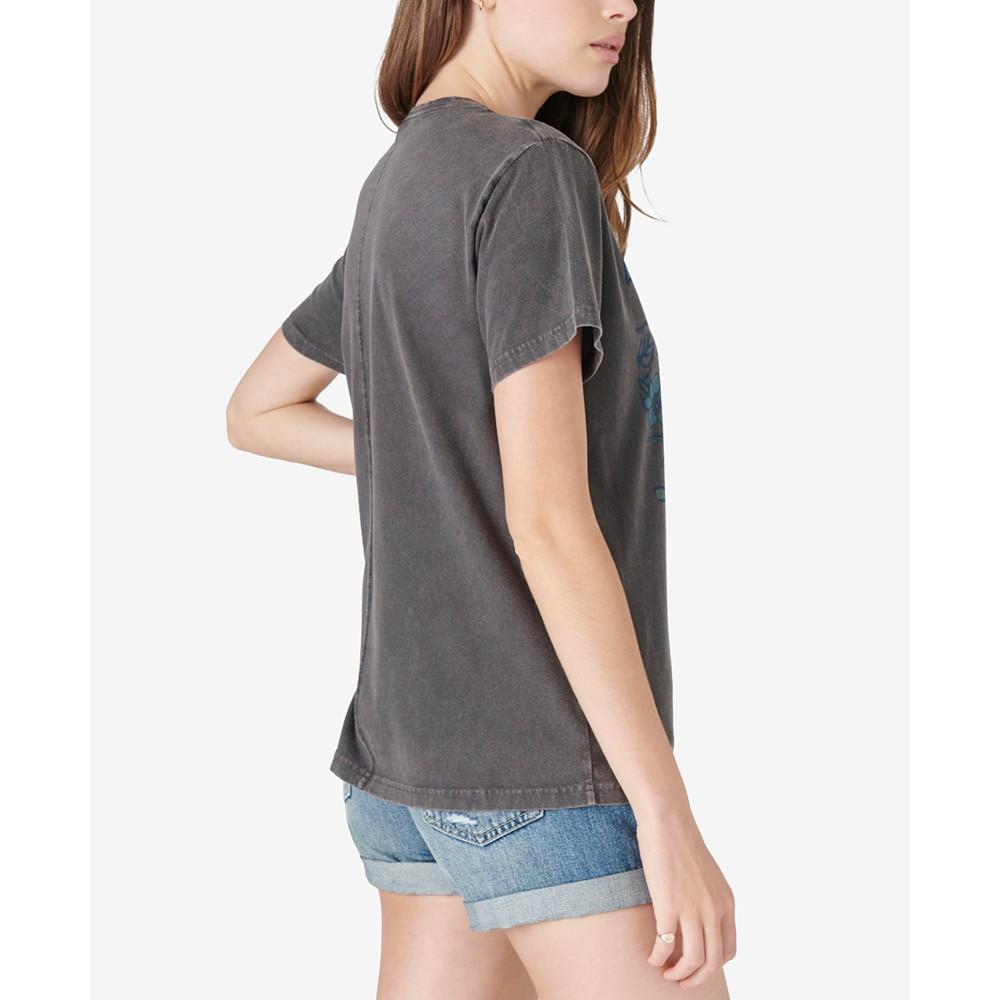 Lucky Brand Cotton Floral-Graphic Boyfriend T-Shirt