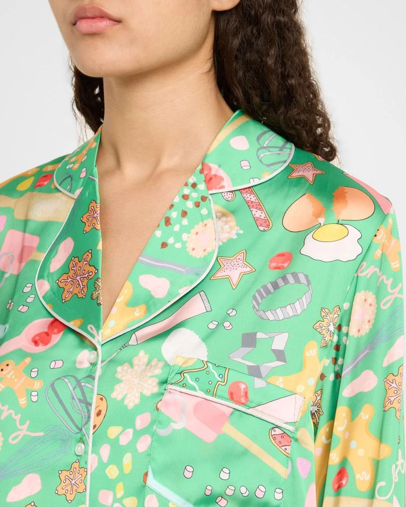 Karen Mabon Cookies For Santa Cropped Satin Pajama Set 5
