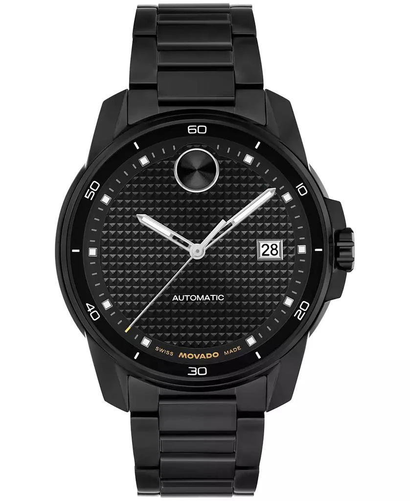 Movado Men's Bold Verso Swiss Automatic Ionic Plated Black Steel Watch, 41mm 1