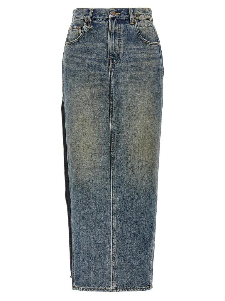 R13 R13 Devon Side Slit Denim Skirt 1