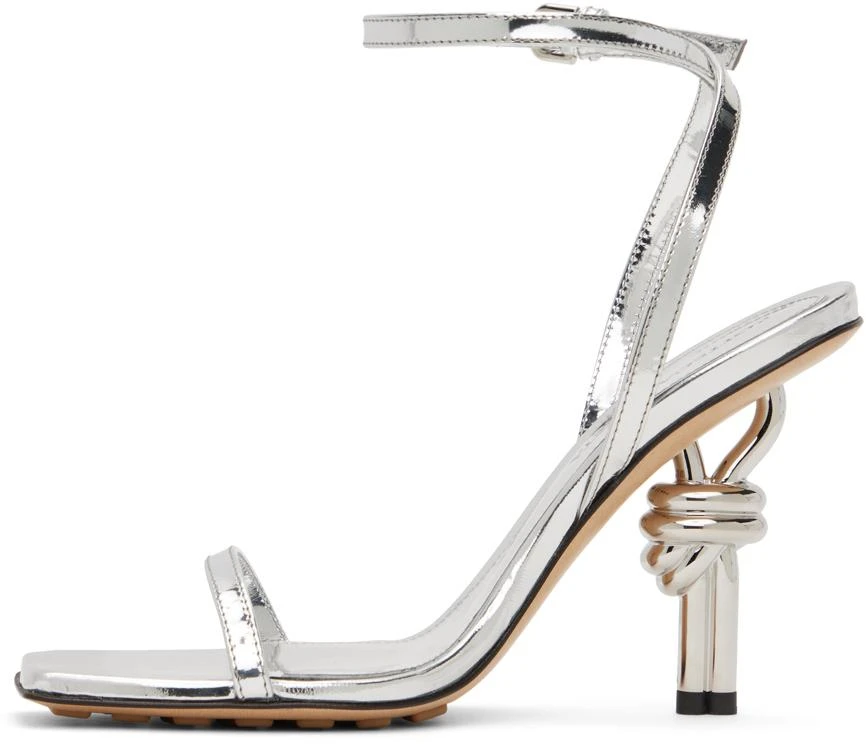 Bottega Veneta Silver Knot Sandals 3