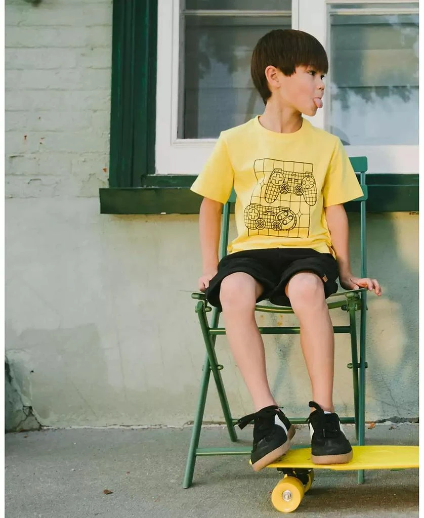 Deux par Deux Big Boys French Terry Shorts with Cross Seams Black 3