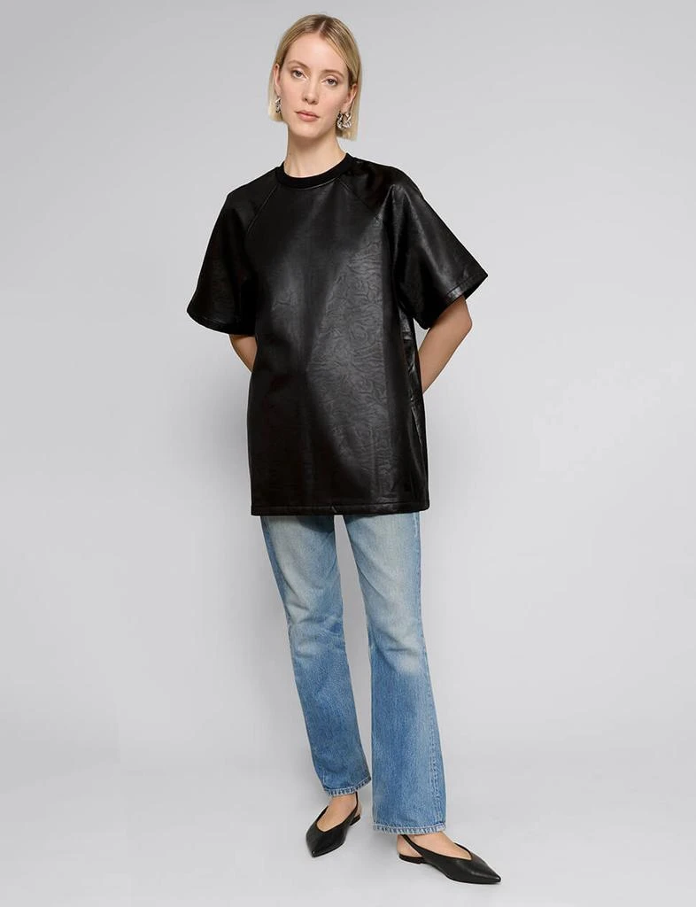 Pixie Market Black Leather T-Shirt 2