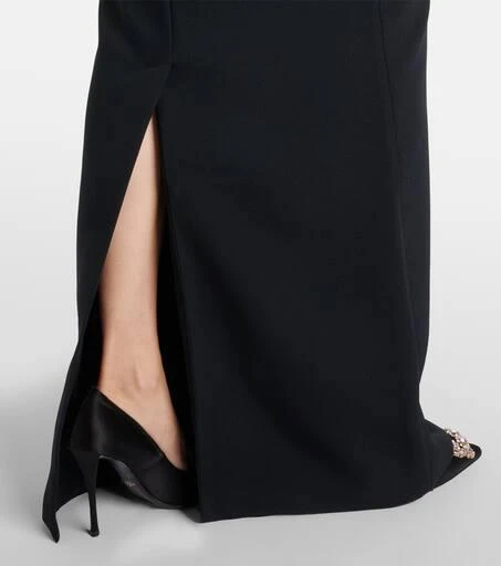 Safiyaa Holli embellished crêpe and satin gown 5