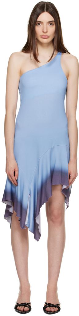 TheOpen Product Blue Single-Shoulder Minidress