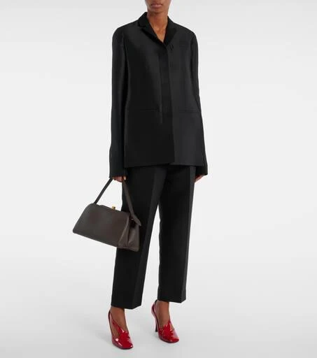 Khaite Eva 100 cutout patent leather pumps 3