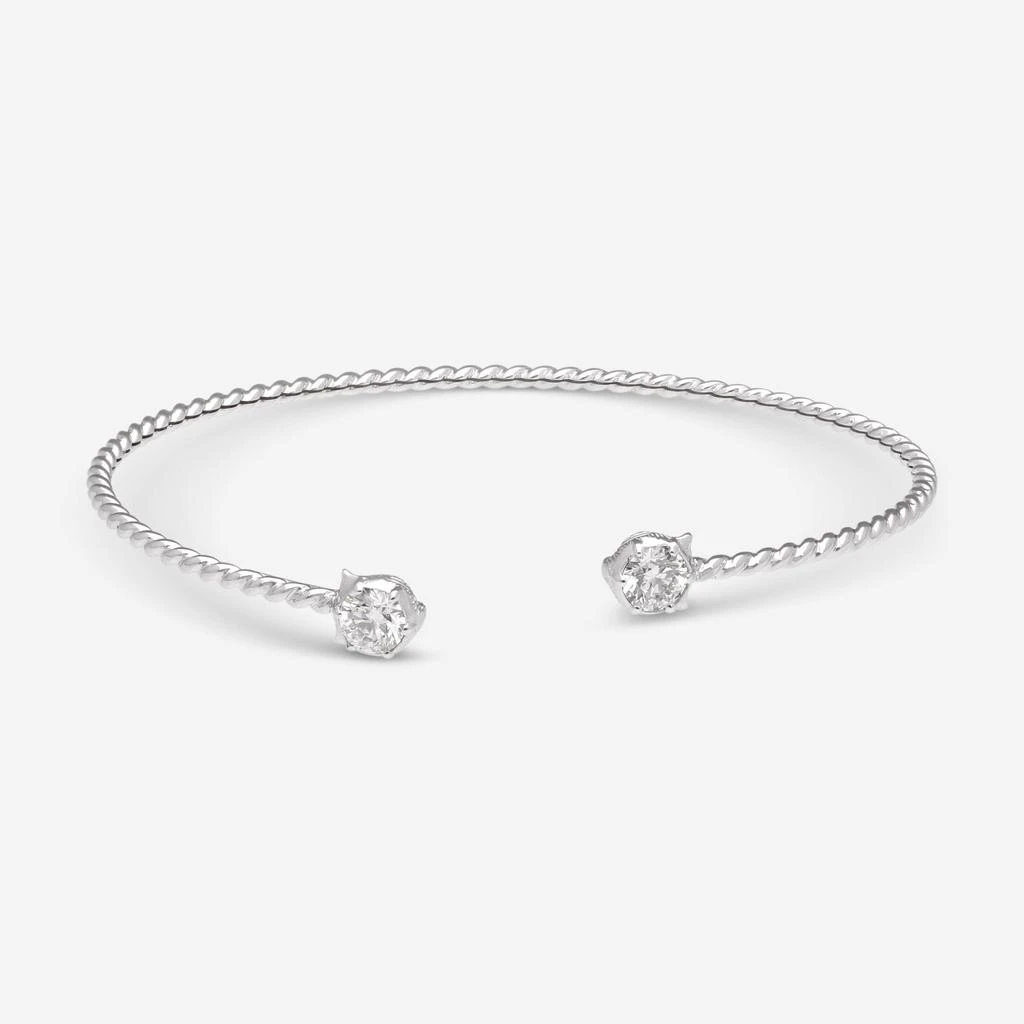 Gucci Gucci Le Marche des Merveilles 18K White Gold Diamond Bangle Bracelet YBA525993001 1