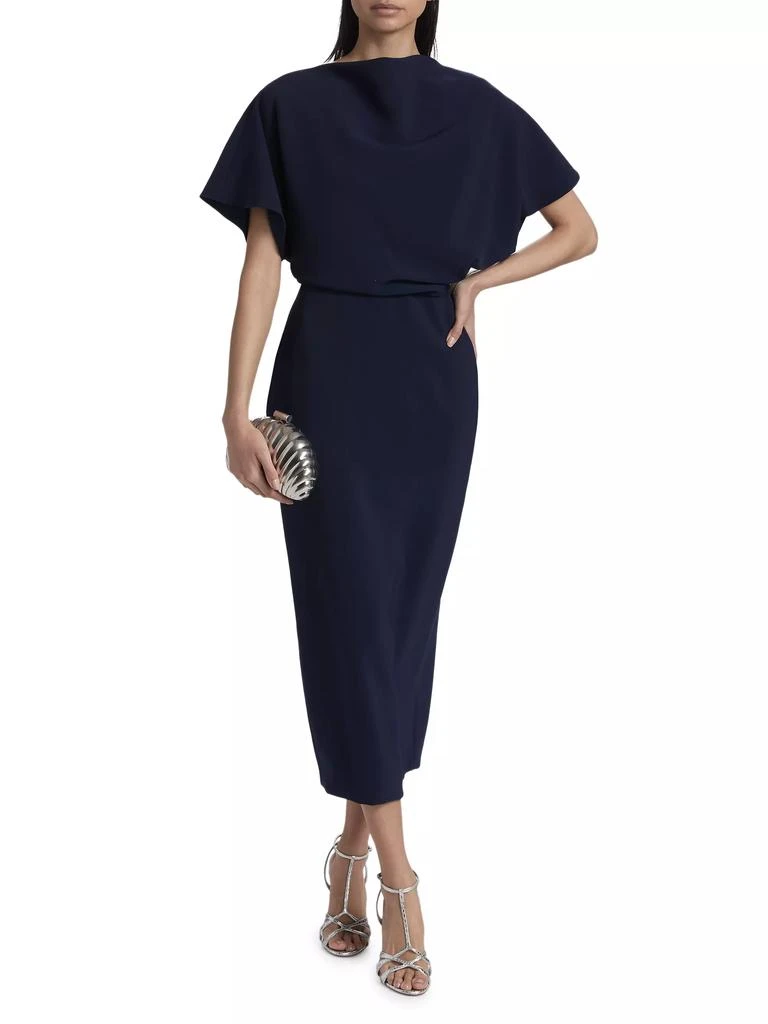 Amsale Draped Crêpe Cocktail Dress 2