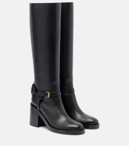 Valentino VLogo leather knee-high boots 1