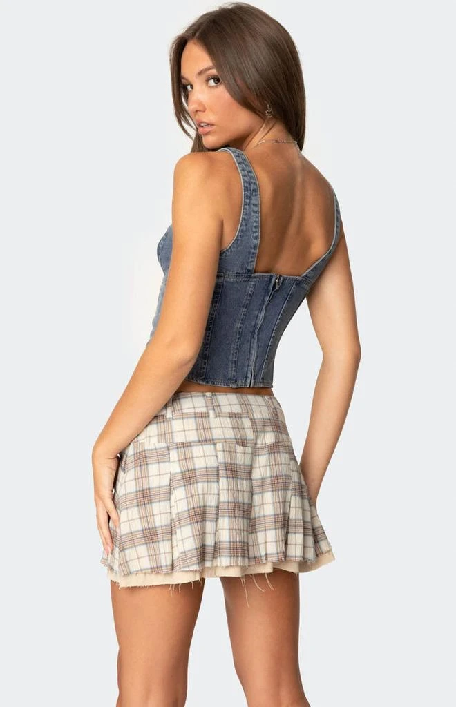 Edikted Pollie Denim Bustier Top 5