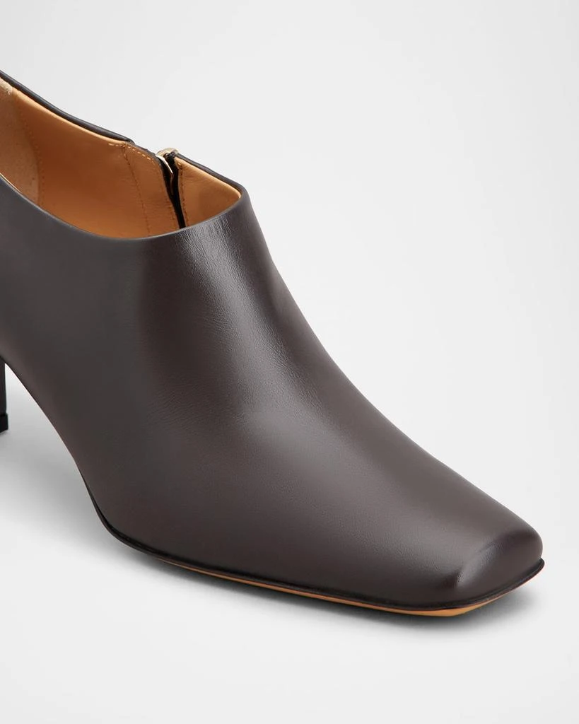 Tod's Square-Toe Leather Zip Ankle Booties 4