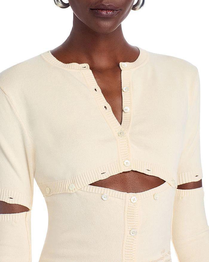 Rokh Multi Button Crewneck Cardigan Sweater 5