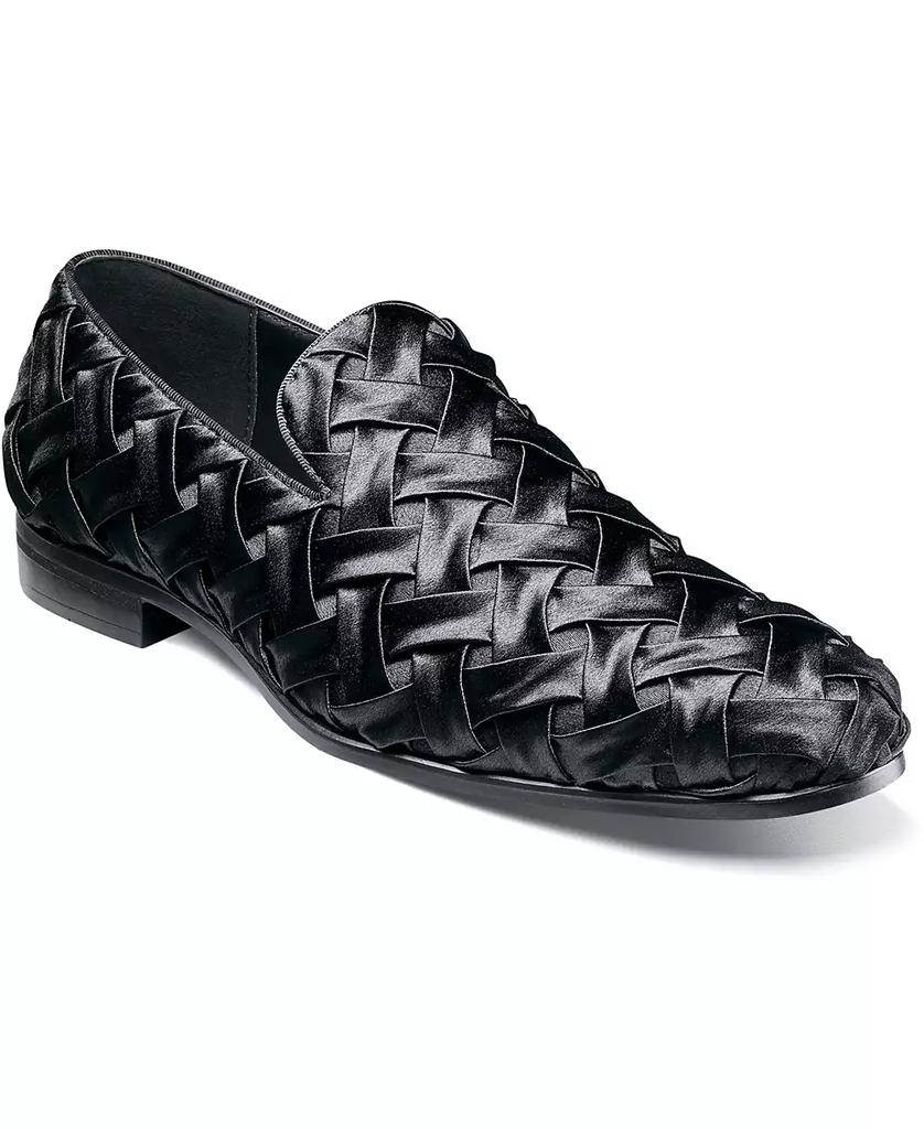 Stacy Adams Men's Savoir X-Cross Satin Slip-On Loafers