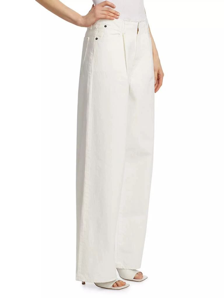 SLVRLAKE Taylor Pleated Wide-Leg Jeans 4