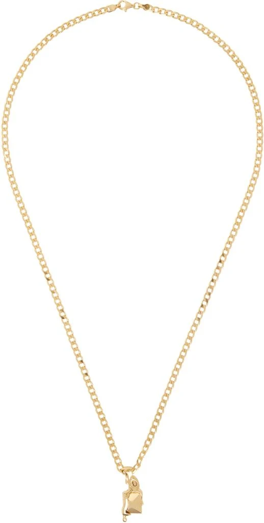 Alan Crocetti Gold Hard Melt Curb Necklace 1