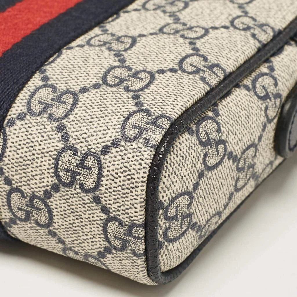 Gucci Gucci Beige/Navy Blue GG Supreme Canvas and Leather Ophidia Shoulder Bag 11