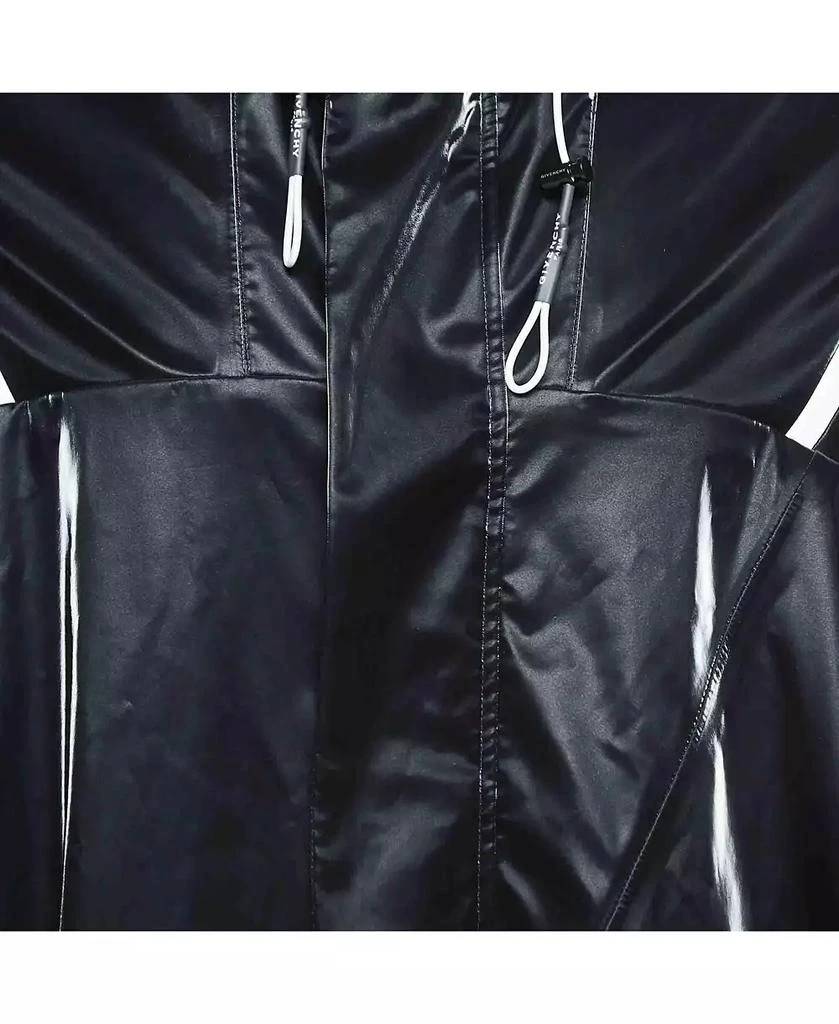 Pre-Owned Givenchy Men
s Black Contrast Trim Synthetic Oversized Raincoat 3