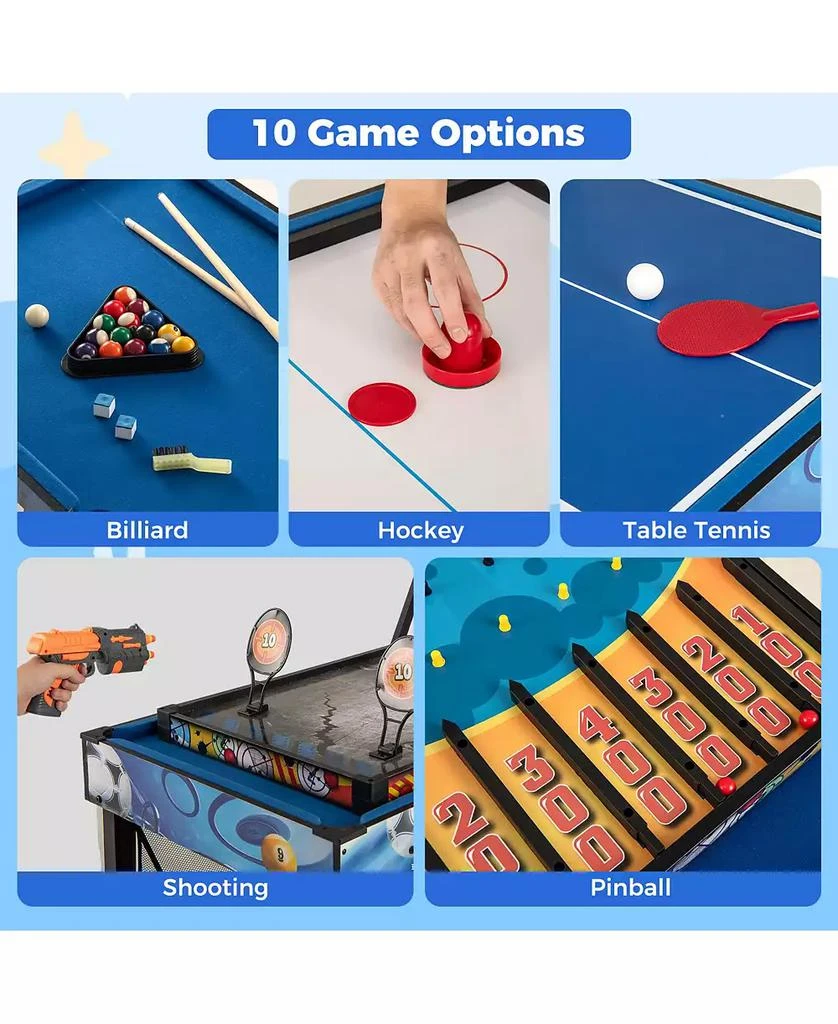 Mecale 10-in-1 Multi-Game Table Set with Table Tennis, Basketball 
Soccer 5