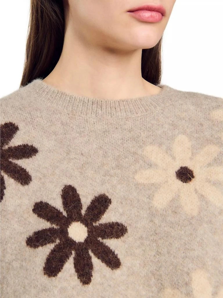 Sandro Floral Knit Sweater 6
