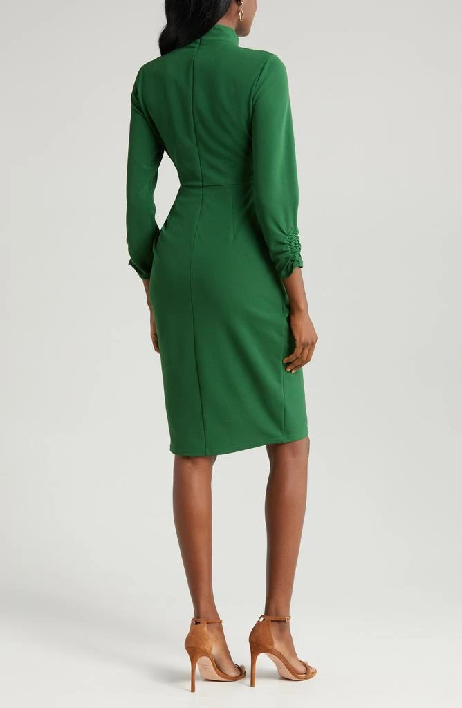 Side Ruched Long Sleeve Sheath Dress  On Sale Now with Up to 65% Off |  Discover Exclusive Deals & Savings at BeyondStyle  Authentic Tahari dresses |female|dress|women|clothing with Limited-Time Discounts, Free Shipping,