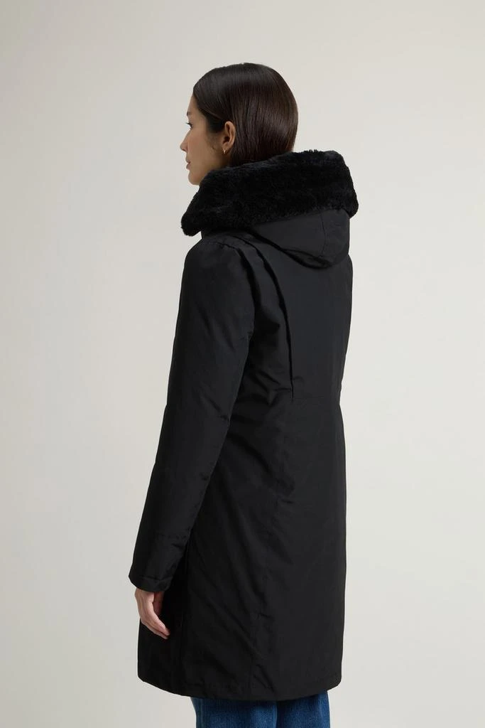 WOOLRICH Bow Bridge Parka in Ramar Cloth with Faux Fur - Women - Black 3