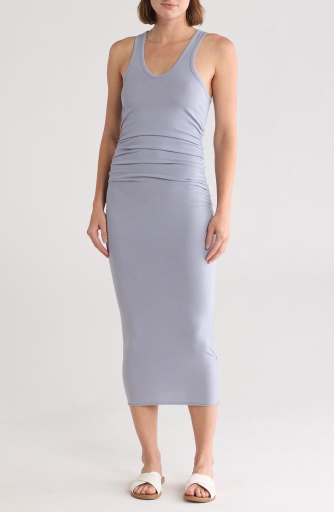 James Perse Racerback Ruched Midi Dress