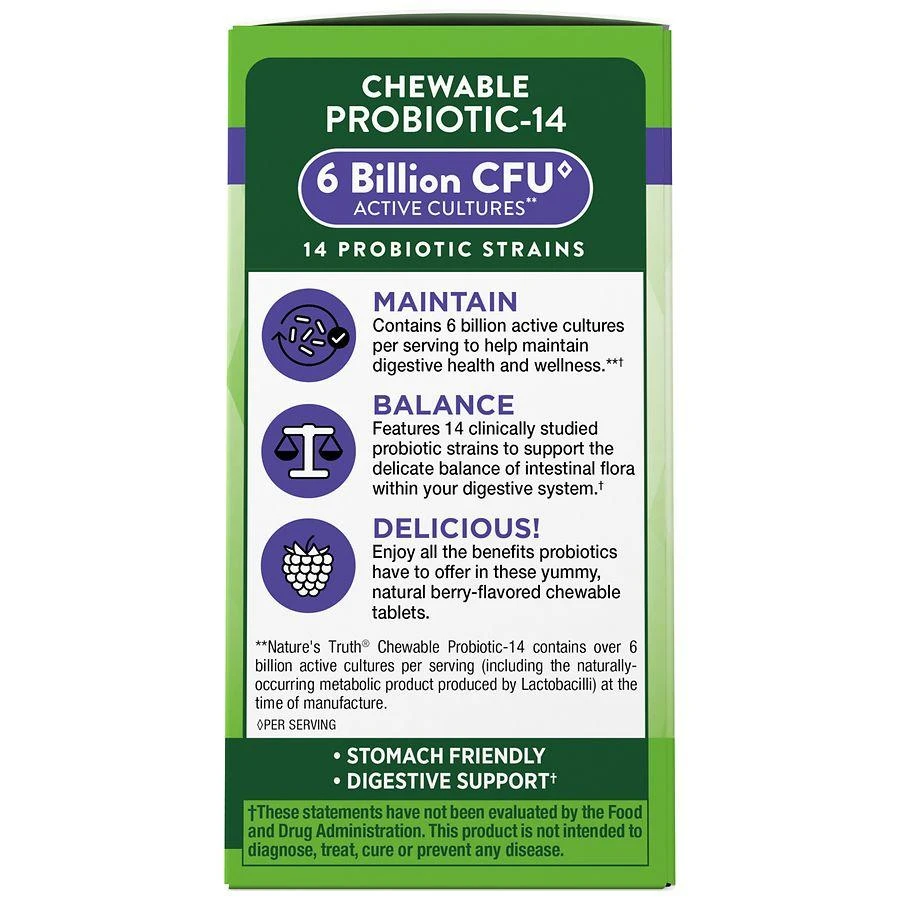 Nature's Truth Probiotic Chewable 6 Billion Natural Berry 5