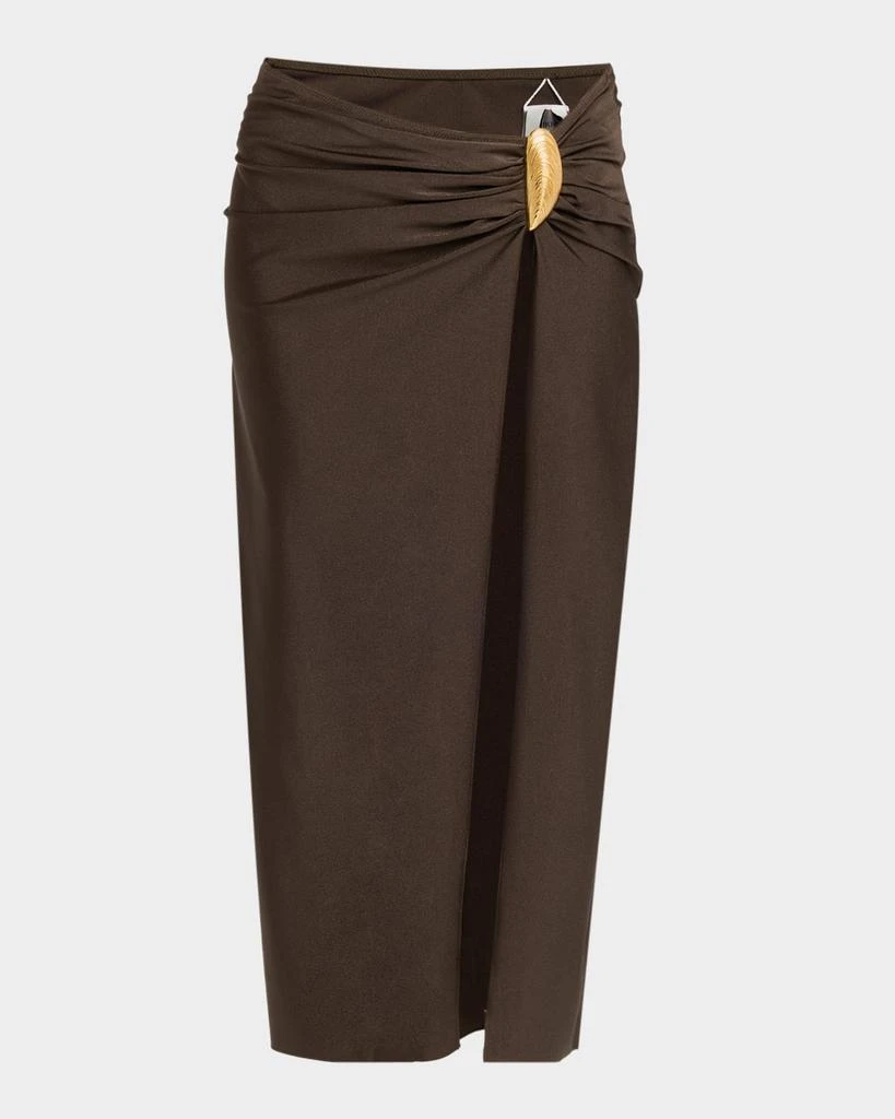 SIMKHAI Eiana Shell Midi Skirt