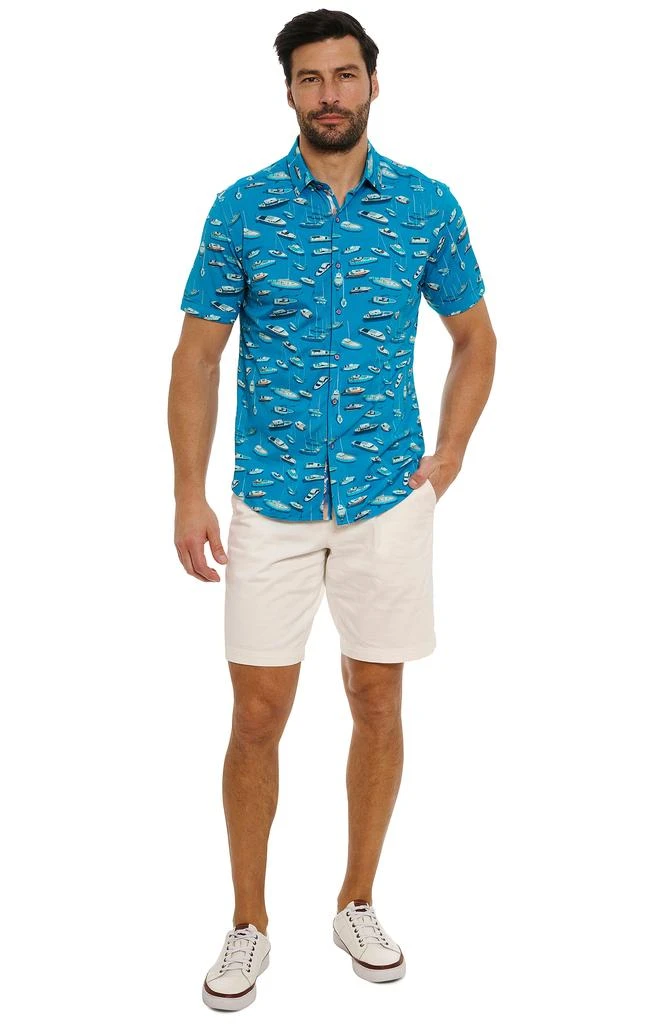 Robert Graham Boat Marina Short Sleeve Button-Up Shirt 7